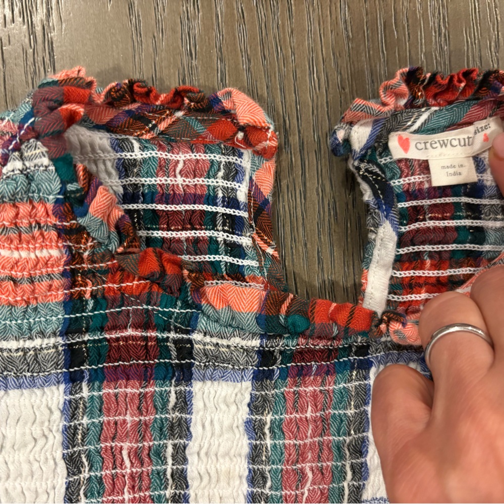 Crewcuts Multicolor Plaid Ruffle Top - Picture 2 of 3
